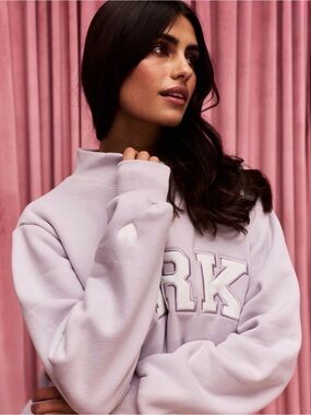 PARKE Valentine Lavender White Mockneck
